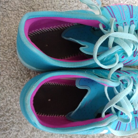 NIKE Free Women's Teal Purple Running Shoes Size 6.5 - Picture 6 of 7